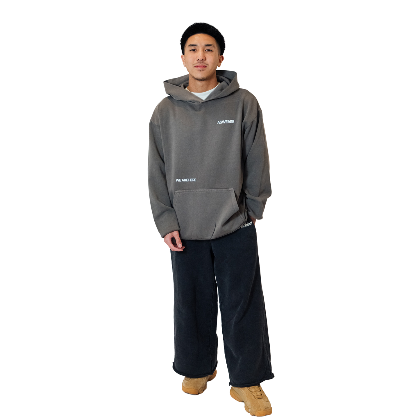 Here Hoodie Cement Grey