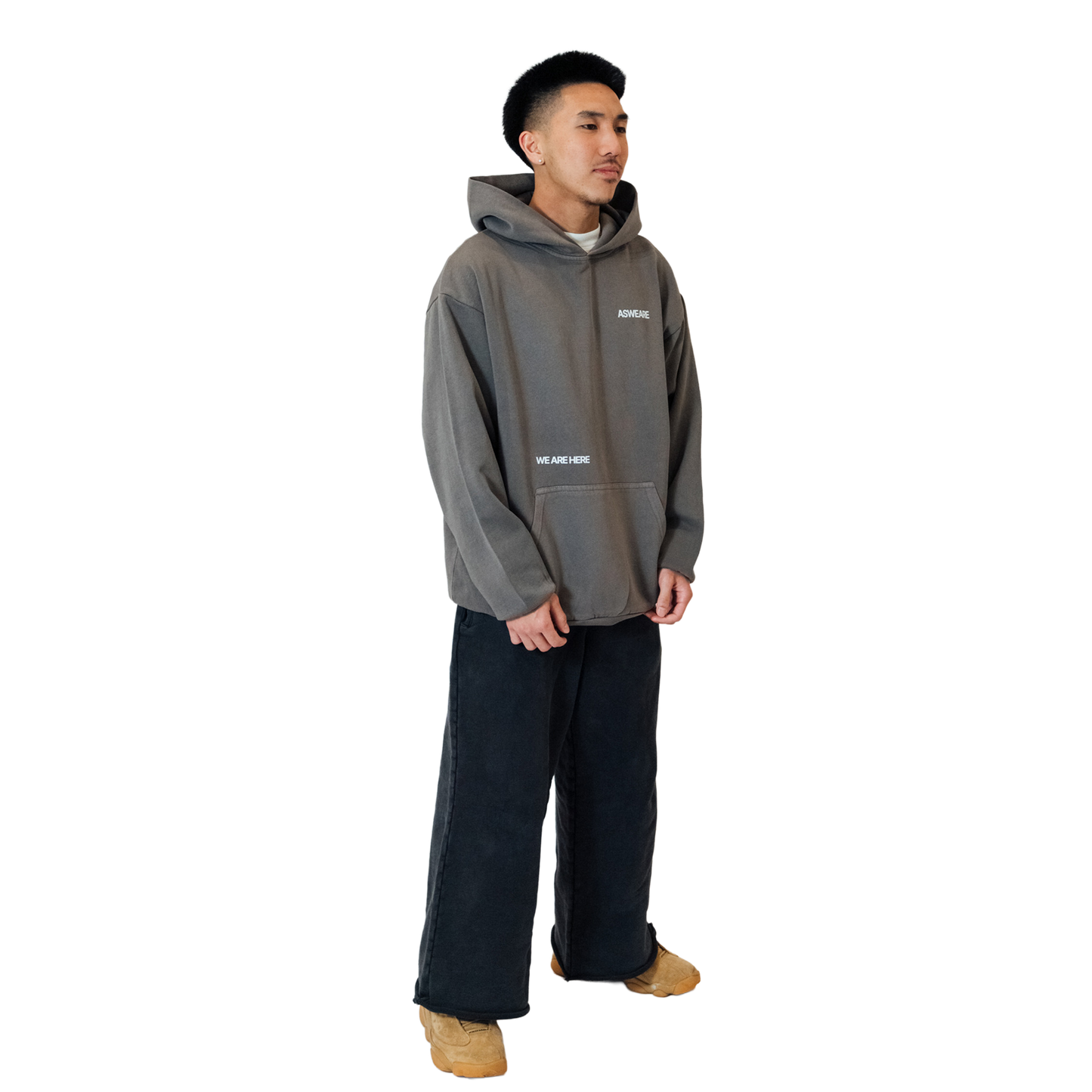 Here Hoodie Cement Grey