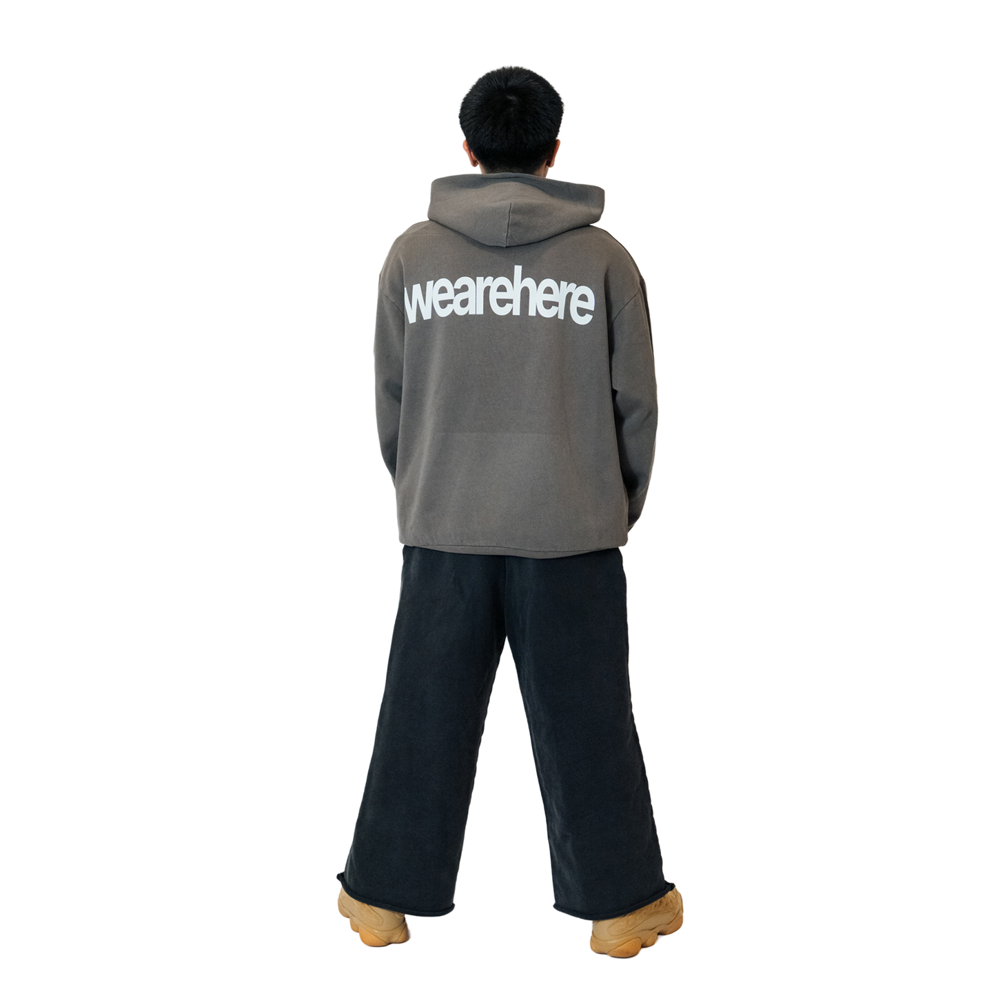 Here Hoodie Cement Grey