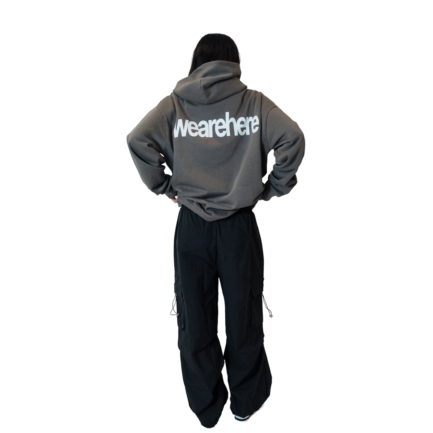 Here Hoodie Cement Grey