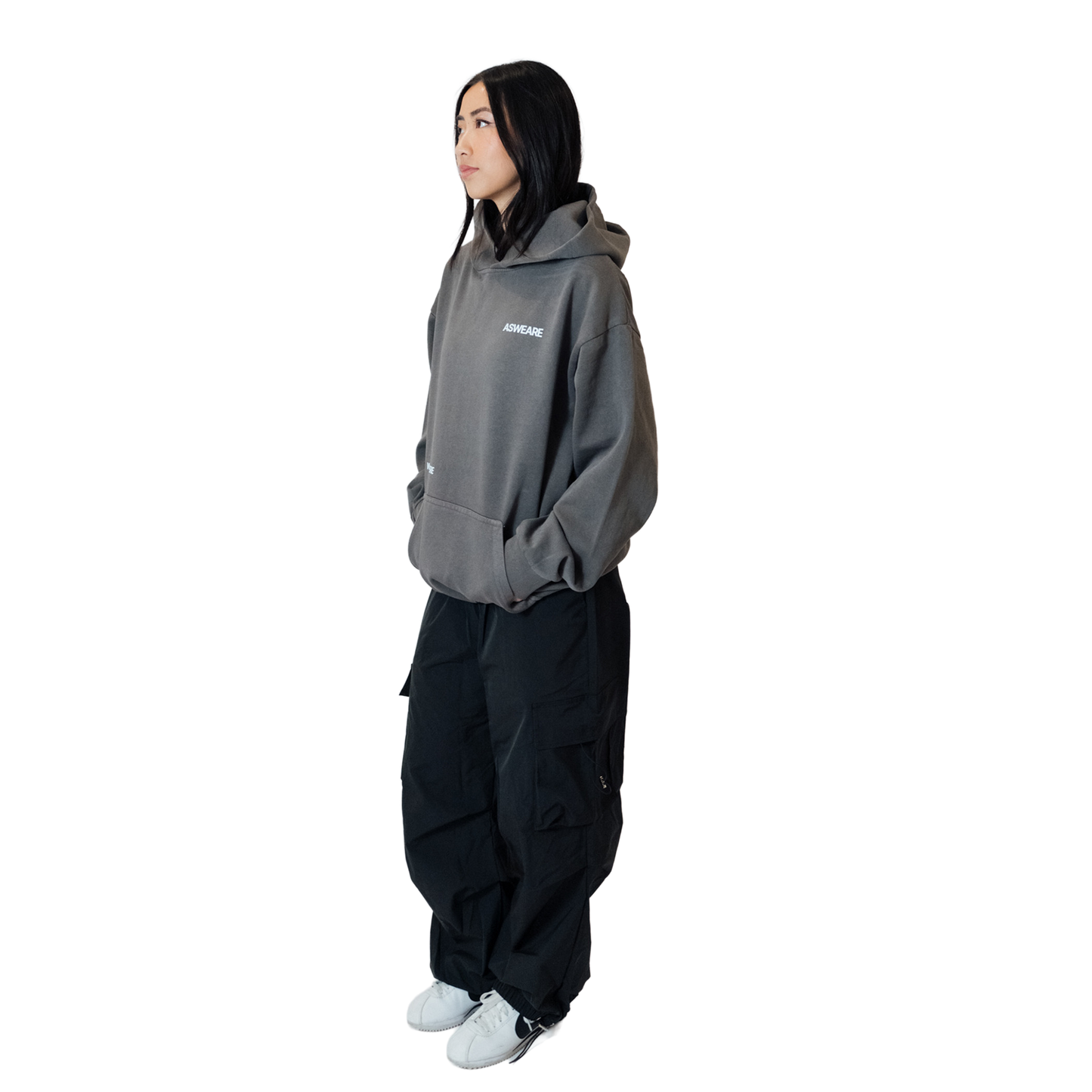 Here Hoodie Cement Grey