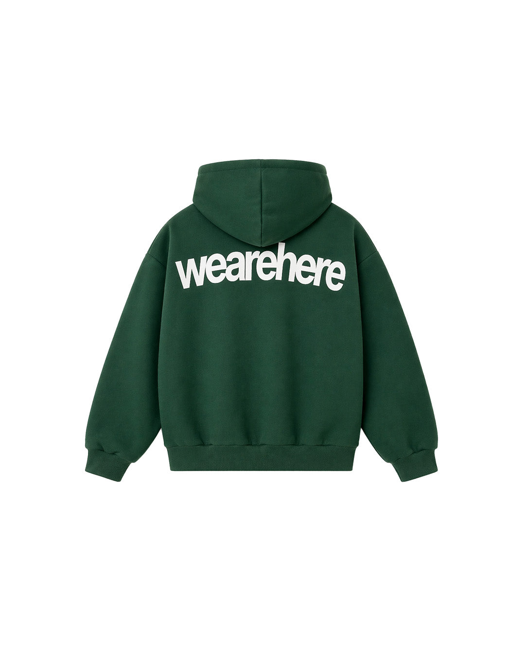 Here Hoodie Forest Green