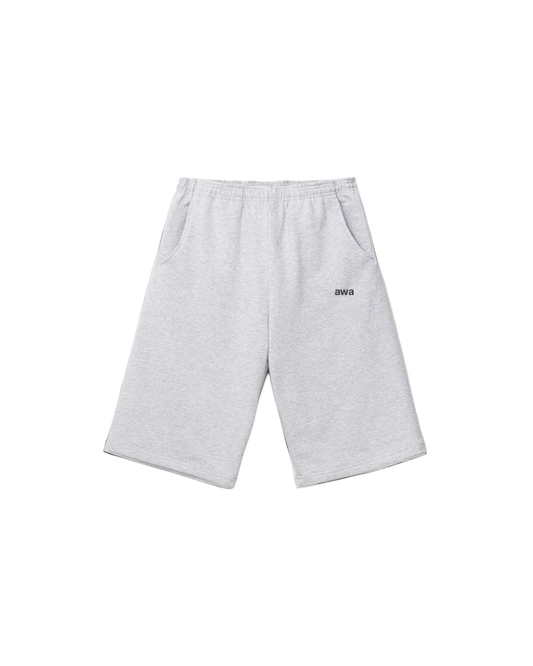 EXTRA WIDE SWEAT SHORTS GREY