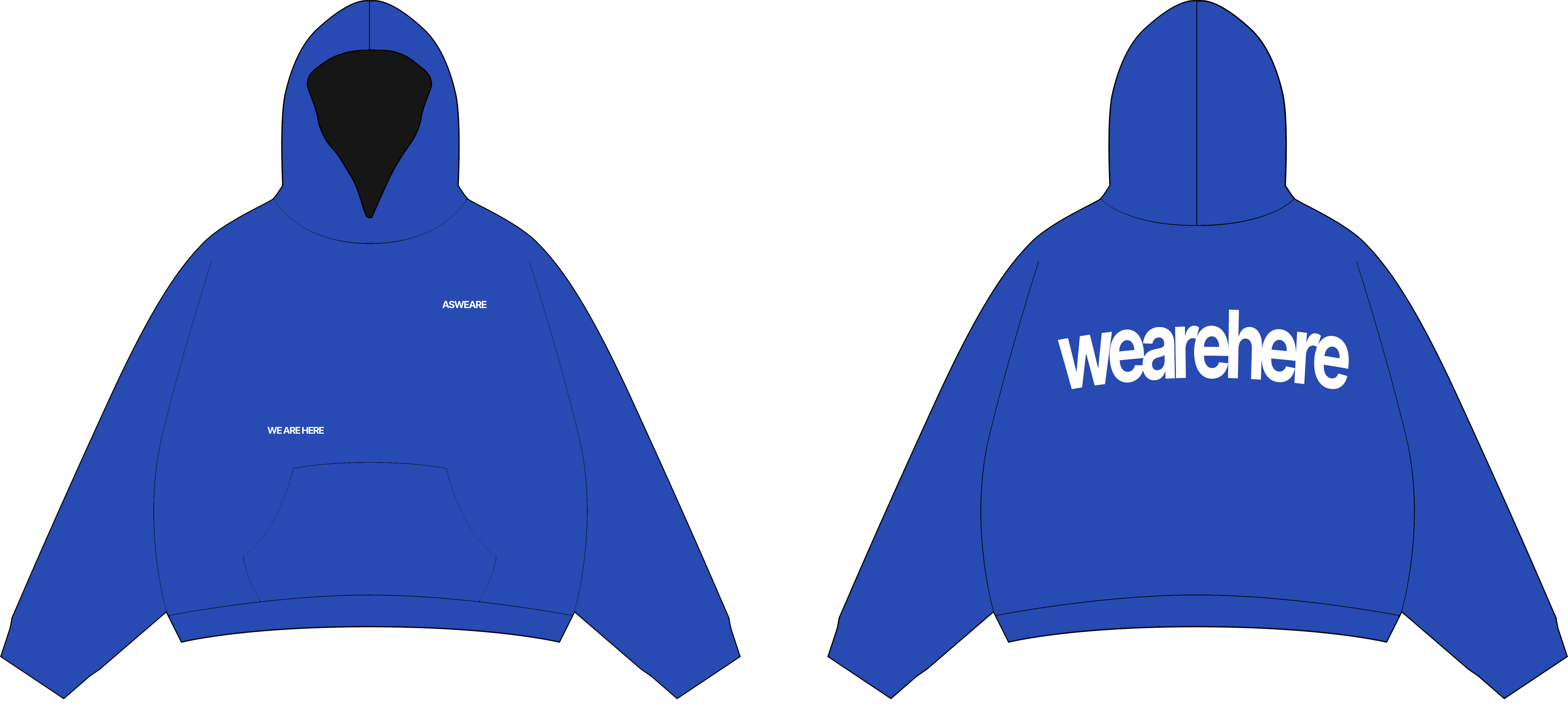 HERE HOODIE (COBALT)