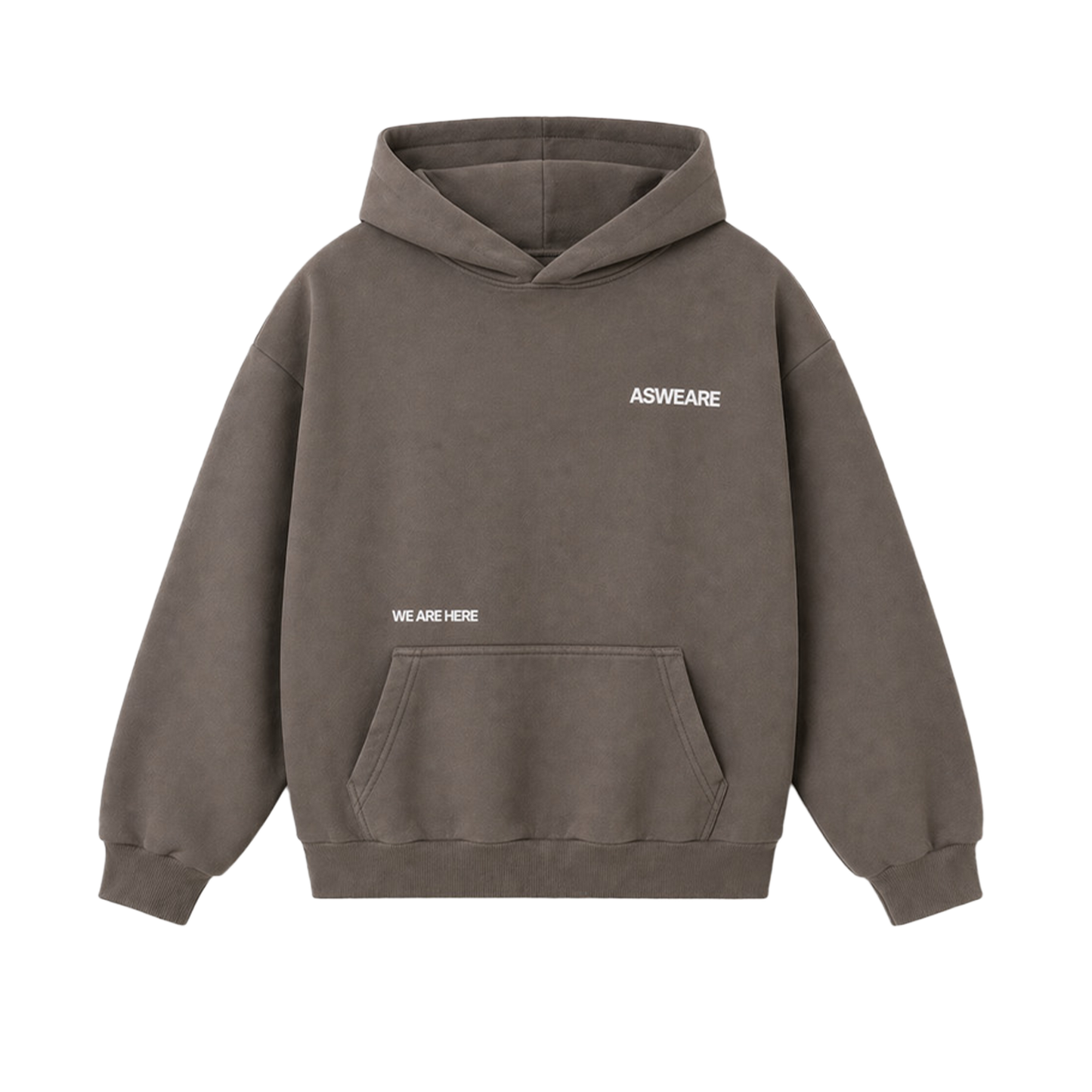 Here Hoodie Cement Grey