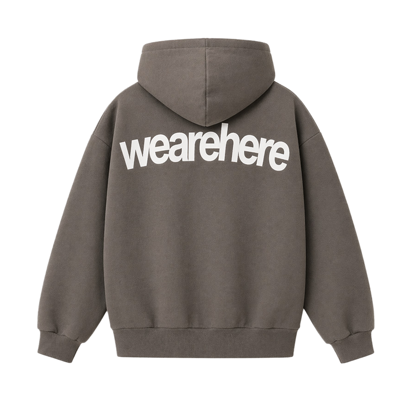 Here Hoodie Cement Grey