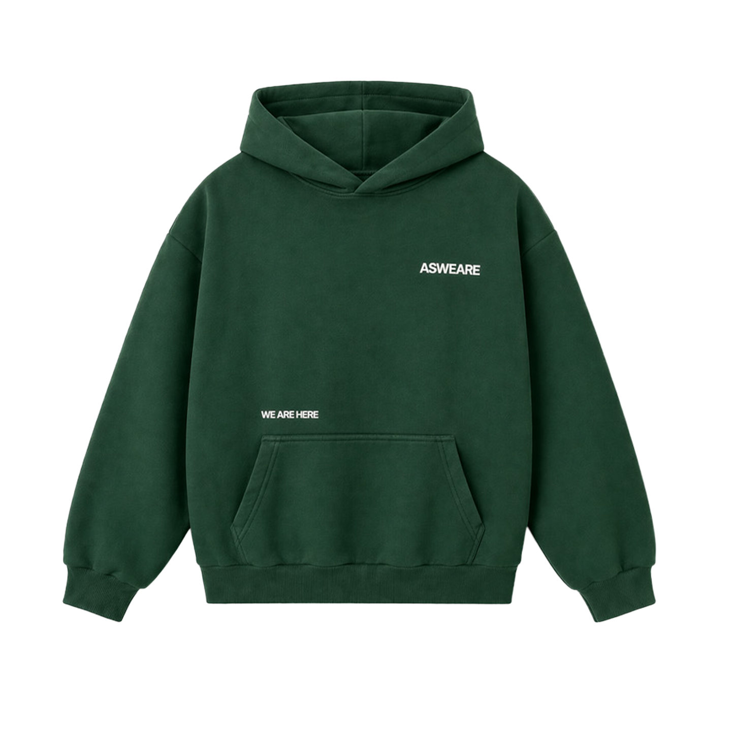 Here Hoodie Forest Green