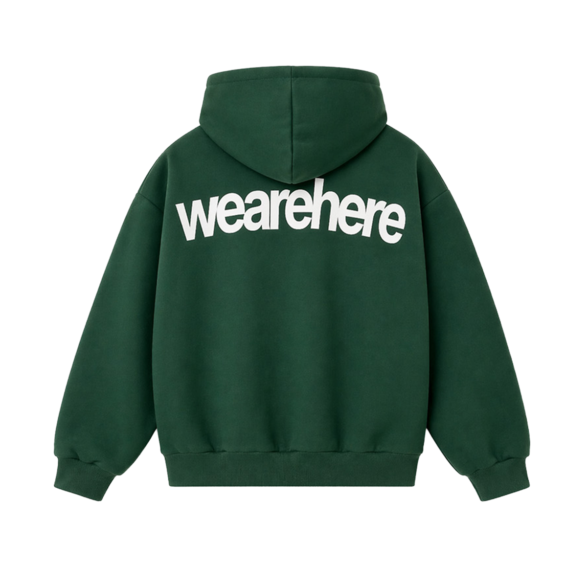 Here Hoodie Forest Green