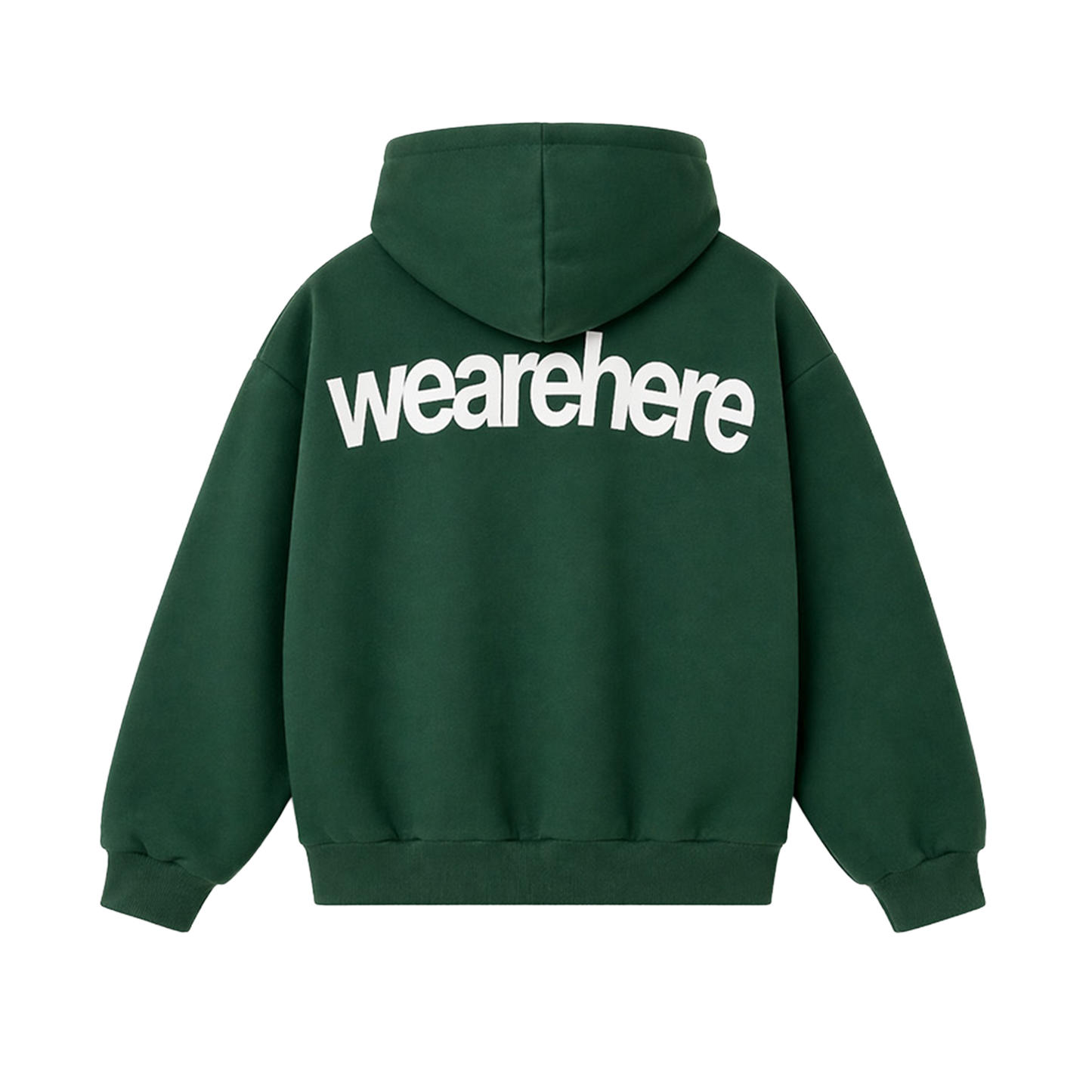 Here Hoodie Forest Green